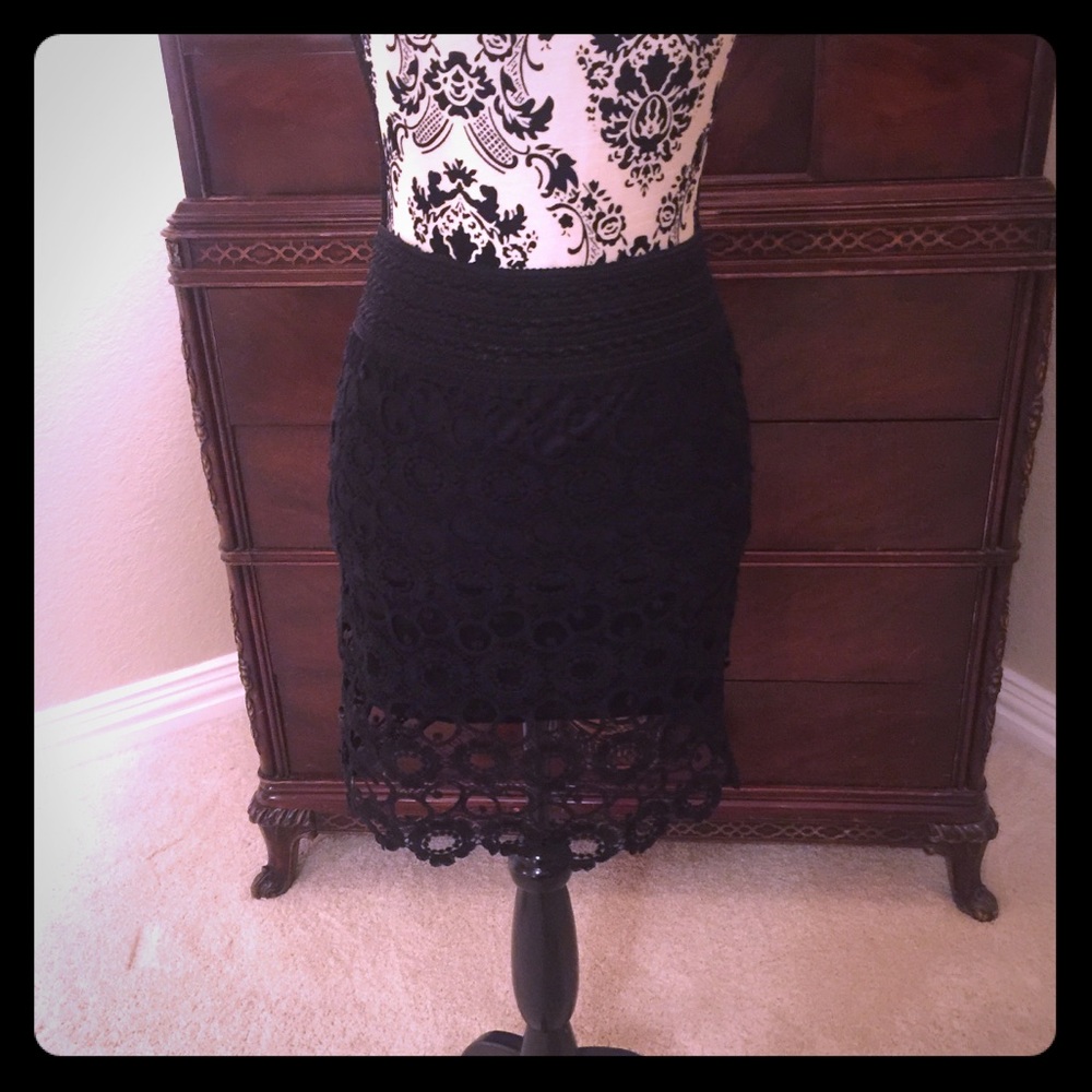Black lace skirt. Small. For Petite person.